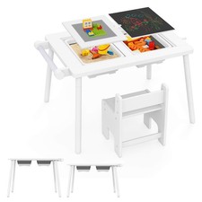 Sensory Table  Chair Set for Kids 2-8 w/Foldable Bins for Sand/Water  Paper