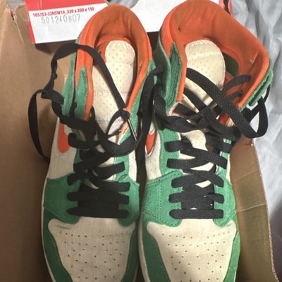 Jordan Air Jordan 1 Zoom Comfort Stadium Green High Top Colorblock Sneakers