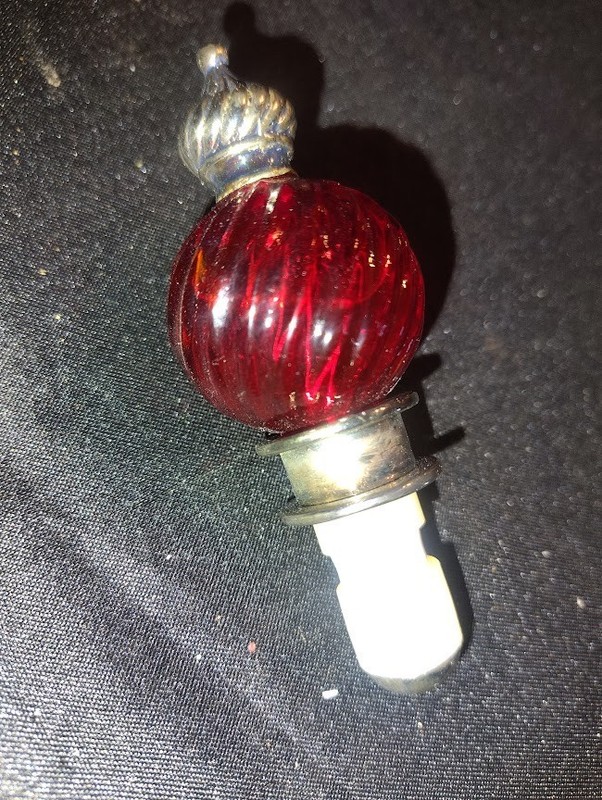 Vintage Silver -Plated Godinger Red glass wine bottle stopper