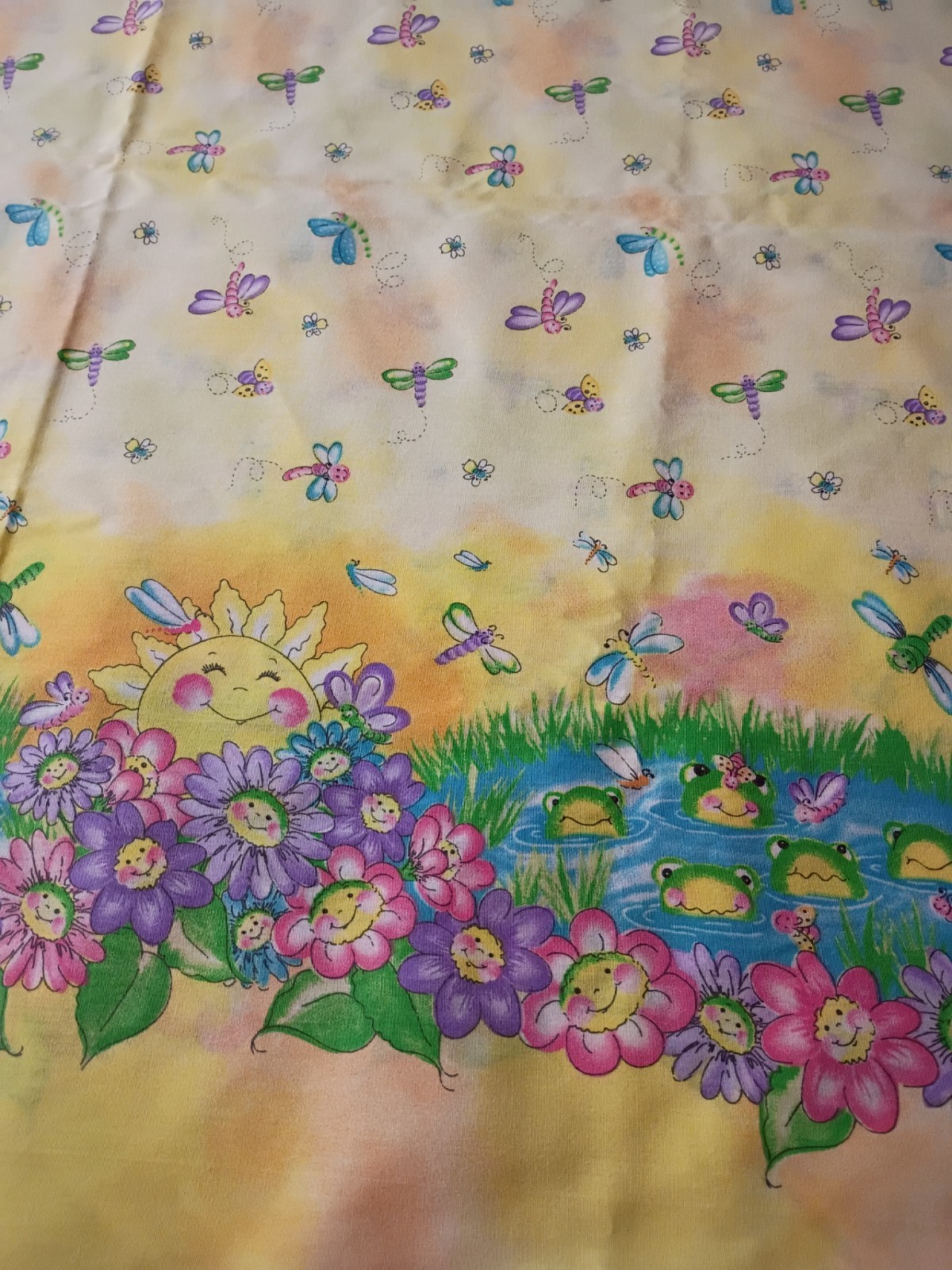 2 Yards Daisy Kingdom Sunny Bugs Fabric 2 Yards X 31"