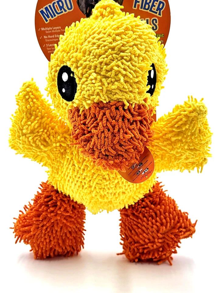 Juguete de peluche Tuffy Mighty Micro Ball Duck Squeaky tirador y agitador para perro 12" Foto 2 de 4