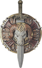 Calico: Barbarian Combat Shield and Sword 12" Diameter