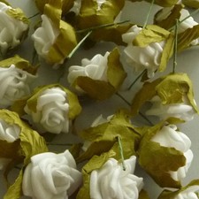 50x Rosenblüten Hochzeit Rosenkopf Streudeko Haarschmuck Tischdeko vers. Farben