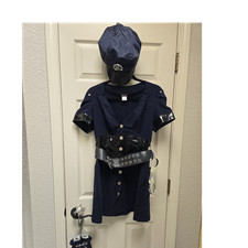 Dreamgirl Police Costume Navy Blue Size L Hat Belt Handcuffs Badge Halloween