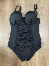Torrid Black One-Piece Swimsuit With Built In Bra Underwired Size 1 DD/DDD