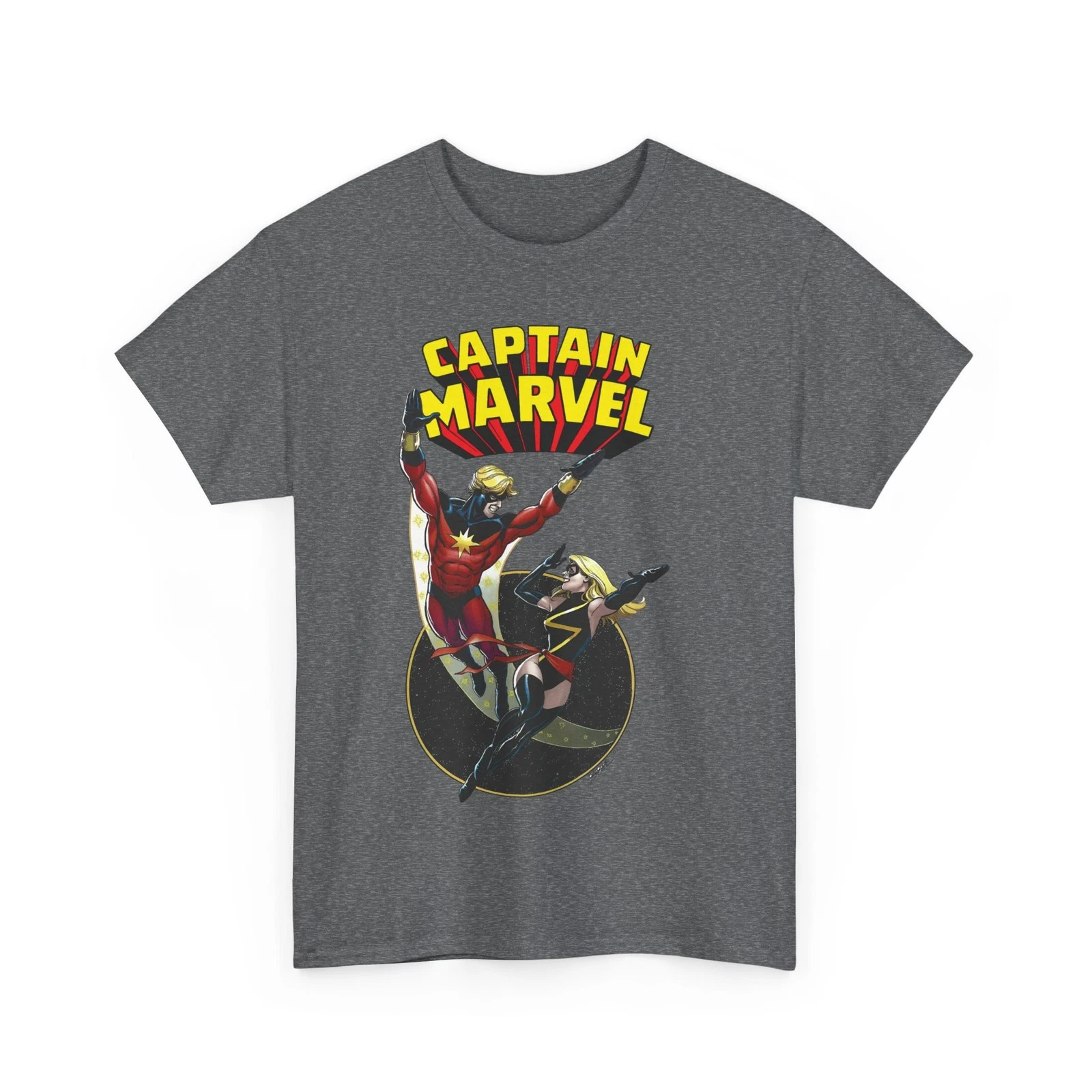 Captain Marvel T-Shirt - George Perez Art - Mar-Vell, Carol Danvers