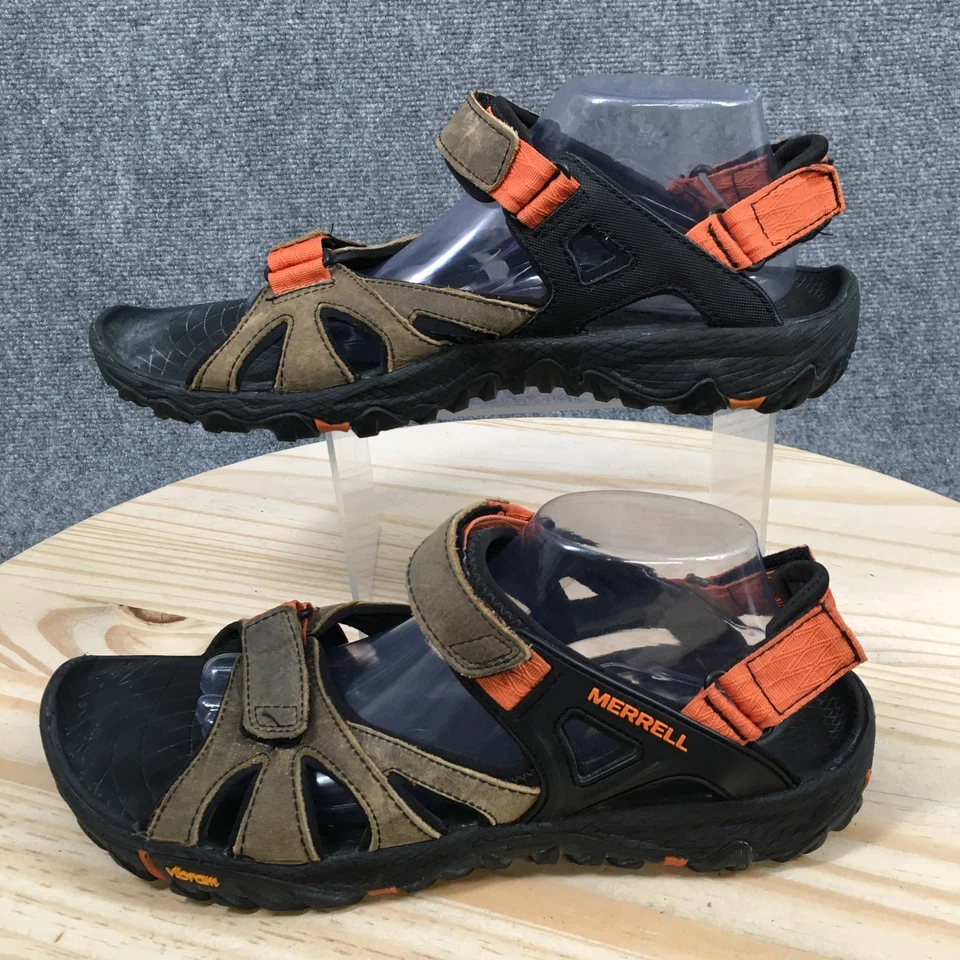 Sandalias Merrell Para Hombres 11 All Out Blaze Sieve Tirantes Marrón Naranja Gancho y Lazo Foto 2 de 4