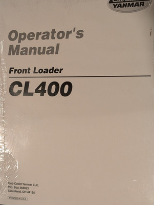 Cub Cadet Yanmar Model CL400 Front Loader Operators Manual