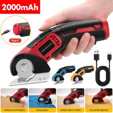 USB Rechargeable Electric Rotary Cutter Cordless Cardboard Leather Cutting Tool