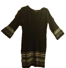 NINE WEST Dress Women PS Knit Black Dressy Career Pullover FREE NECKLACE #PS2