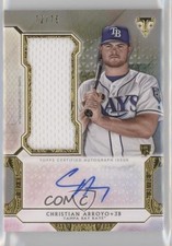 2018 Triple Threads Single Jumbo Relics Silver 72/75 Christian Arroyo Auto s3g
