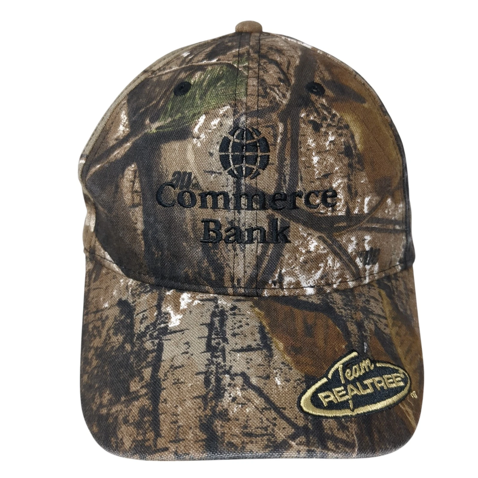 Commerce Bank Team Realtree Baseball Cap Multi OS Adjustable Camo Outdoor Cap