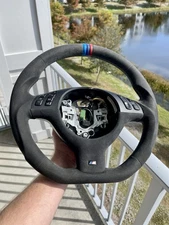 AZA Autowheel BMW E46 M3 Flat Bottom Alcantara Steering Wheel