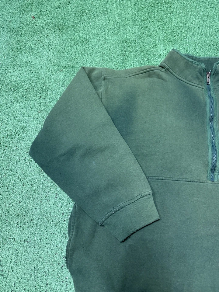 Sudadera De Colección Años 90 GAP 1/2 Cremallera Para Hombres Grande Verde Bolsillos Desteñidos Grunge MARCADA Foto 2 de 4