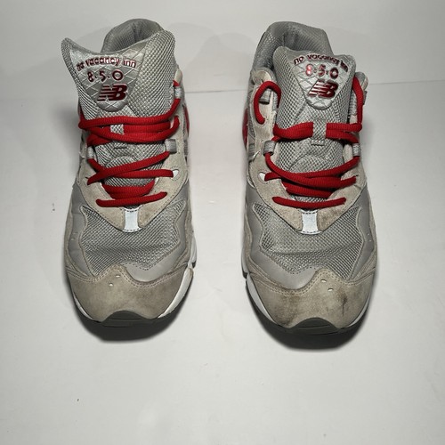 New Balance No Vacancy Inn x 850 Grey Red Size 12. No Insoles - Picture 2 of 8