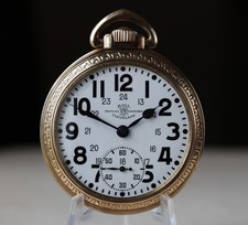 1960 BALL RECORD 16s POCKET WATCH Grade 435C Mod B 21J 24h Gold Filled TICKS