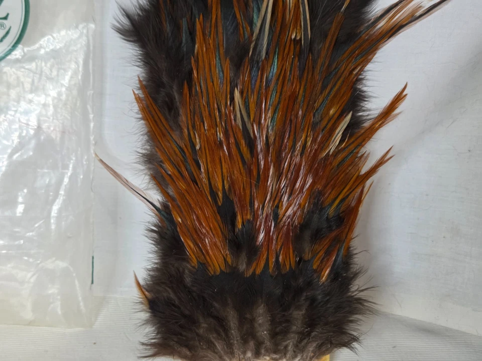 Sillín Metz Gallo Hackle Plumas para atar moscas Marrón 10"" Foto 4 de 4