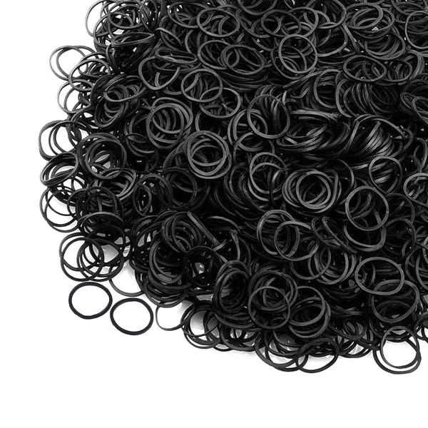 500X Rubber Bands Haar Bommeln,Schwarze Haargummis Mini-Haargummis GummibäNder K-image