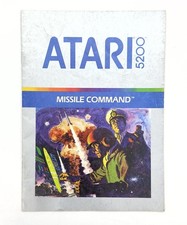MANUAL ONLY Missile Command Atari 5200 Game I...