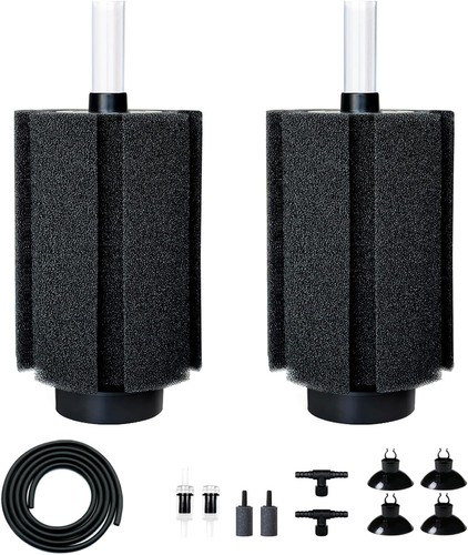 100-120 Gal Large Aquarium Sponge Filter with Large(2 Pack) for 80-150