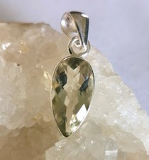 Anhänger mit Prasiolith, 925er Silber - grüner Amethyst - Grün