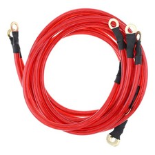 DriSentri 5 Point Car Universal Earth Ground Cables Grounding Wire System Red