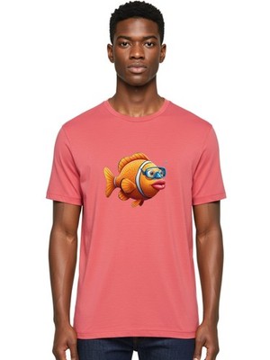 Clownfish Mens Graphic Tee, 100% Cotton, Casual Summer Wear