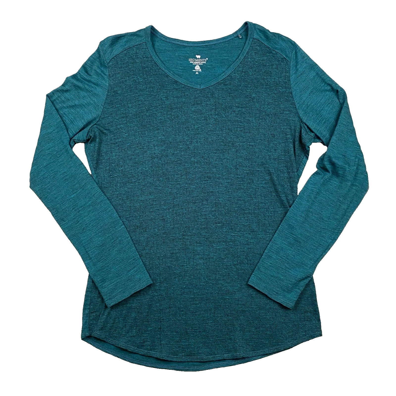 Segments Merino Wool T-Shirt Womens M Blue Base Layer Classic Outdoor Hiking