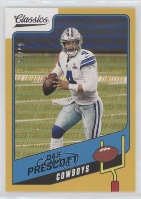 2021 Panini Classics Timeless Tributes Gold 43/99 Dak Prescott #50 uk2