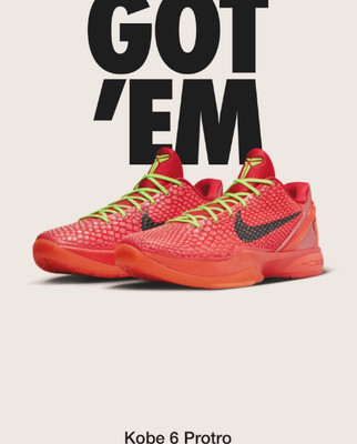 nike kobe 6 protro reverse grinch 44,5