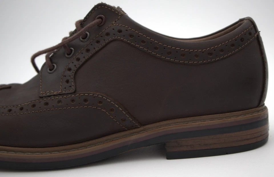 Bostonian Men’s 10.5M Leather Wingtip Oxford Dress Shoes Brown Brogue Comfort - Image 3 of 4