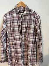 Wrangler Riggs Workwear Shirt Men's Med Long sleeve Plaid Cotton