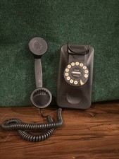 Pottery Barn Grand Wall Telephone Black Phone 1990  s Retro Style w/ Cord Works