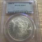 1880 S PCGS MS64 Toned Silver Morgan Dollar $1 US Coin