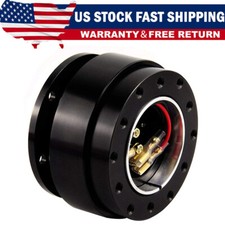 Universal Car Steering Wheel Quick Release Hub Adapter Snap Off Boss Kit Black