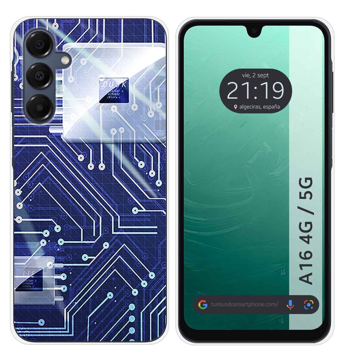 Cover Silicone per Samsung Galaxy A16 4G/5G Disegno Circuito Disegni