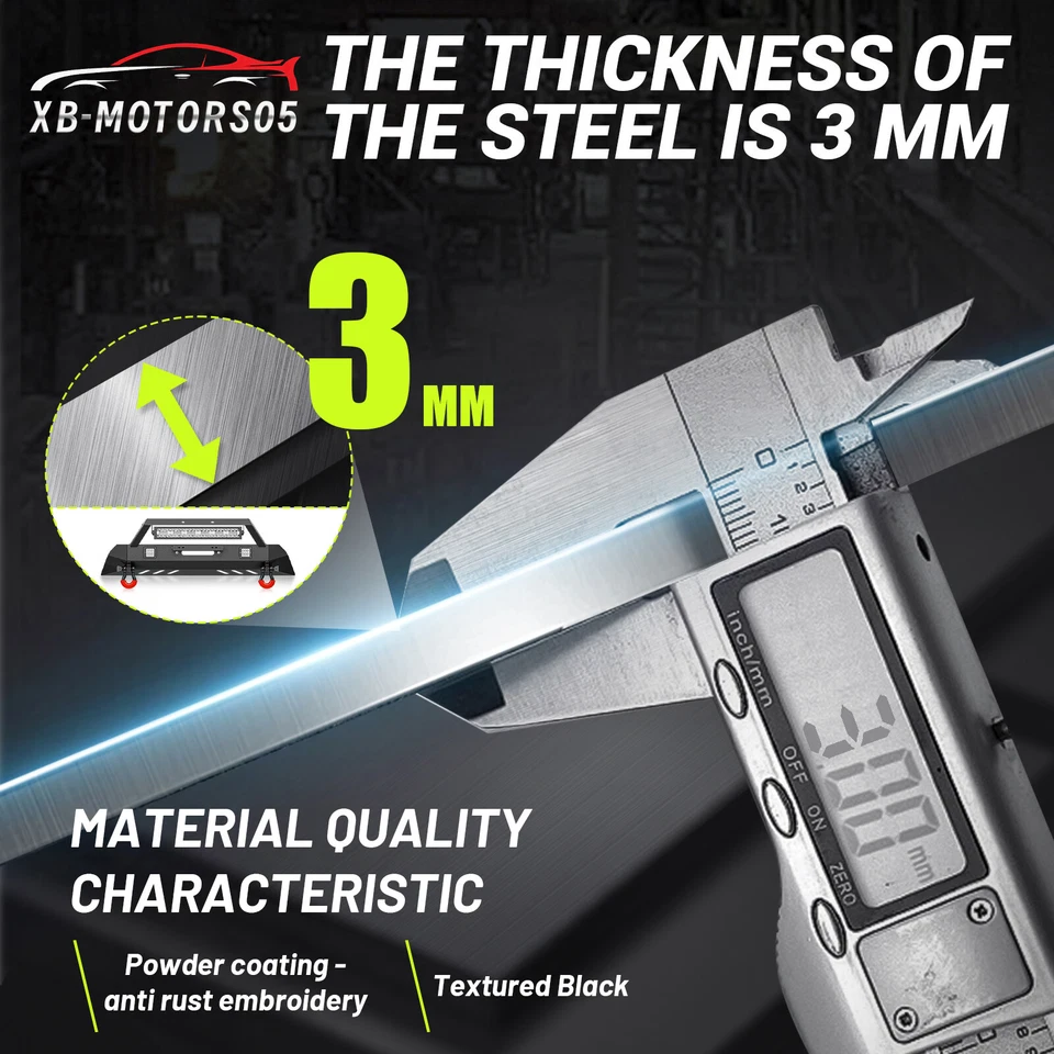 For 2016-2023 Toyota Tacoma 3rd Gen Front Bumper+Winch Plate,D-rings,LED Lights Foto 4 de 4