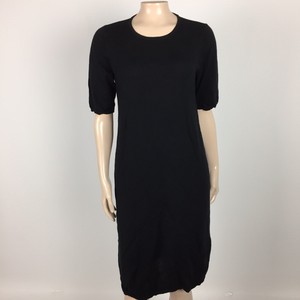 black knit dress short sleeve