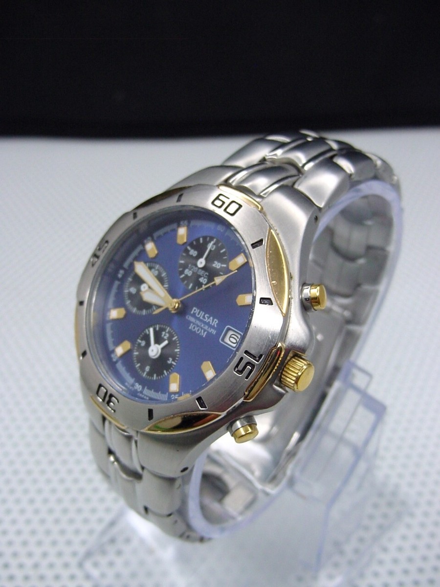 PULSAR YM92-X013 CHRONOGRAPH 100m MEN'S WATCH | eBay