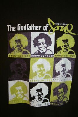 JAMES BROWN Godfather Mugshot TRIPLE FIVE SOUL T-SHIRT L 555 Hip