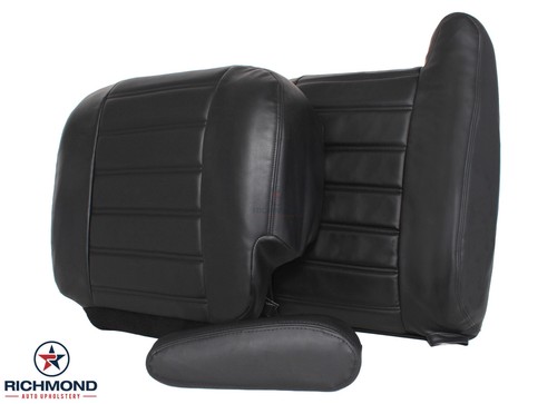 04 Hummer H2 Paquete de Aventura de Lujo para Conductor Lado Cuero Completo Fundas De Asiento Negro - Imagen 8 de 12