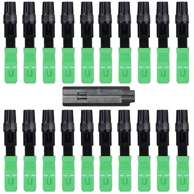 20-Pack FTTH SC/APC Fiber Quick Connector Optic Fiber Fast Connector Adapter ...