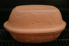 Vintage GOURMET-TOPF Terra Cotta Clay Roaster Pot Cooker USA 1977 #212 