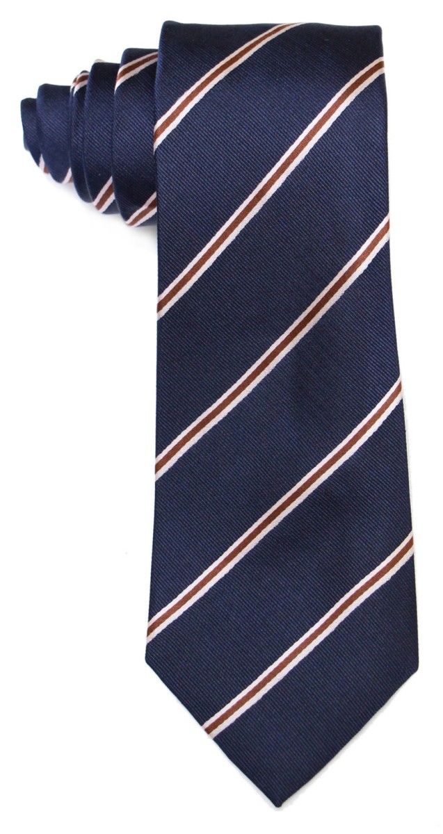 Kingsman Stripes Tieシルク ネイビーブルー Kingsman Tie by Magnoli Clothiers - Handmade 100% Silk | eBay