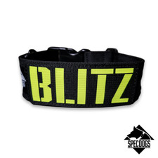 Tactical 2" Black Military Dog Collar With Name Patch quick side release buckle