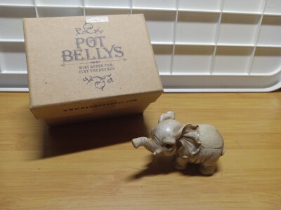pot bellys mini boxes for tiny treasure peanut the elephant trinket figurine