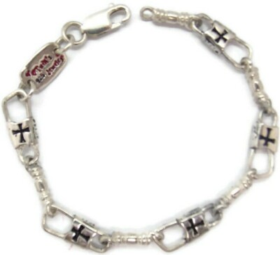 Fishers of Men Acts Bracelet Sterling Silver New Maltese Design - ID Plaque