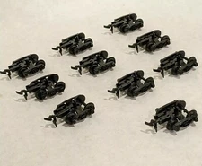 Lot 10 TYCO HO Trucks Bogies w/ Couplers, Freight Train Car Replacement Parts