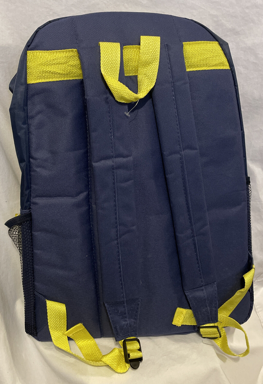 Moda West Unisex Kids Blue Yellow Padded Straps Laced Zipper Backpack