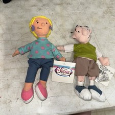 Disney Store Doug 9"  Patti 10" Mini Bean Bag Doll Plush NWT